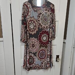 Bohemian Floral Pattern Dress
